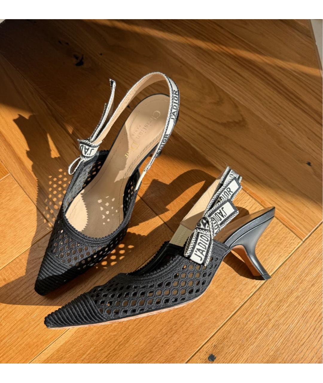 CHRISTIAN DIOR Черные текстильные туфли, фото 5