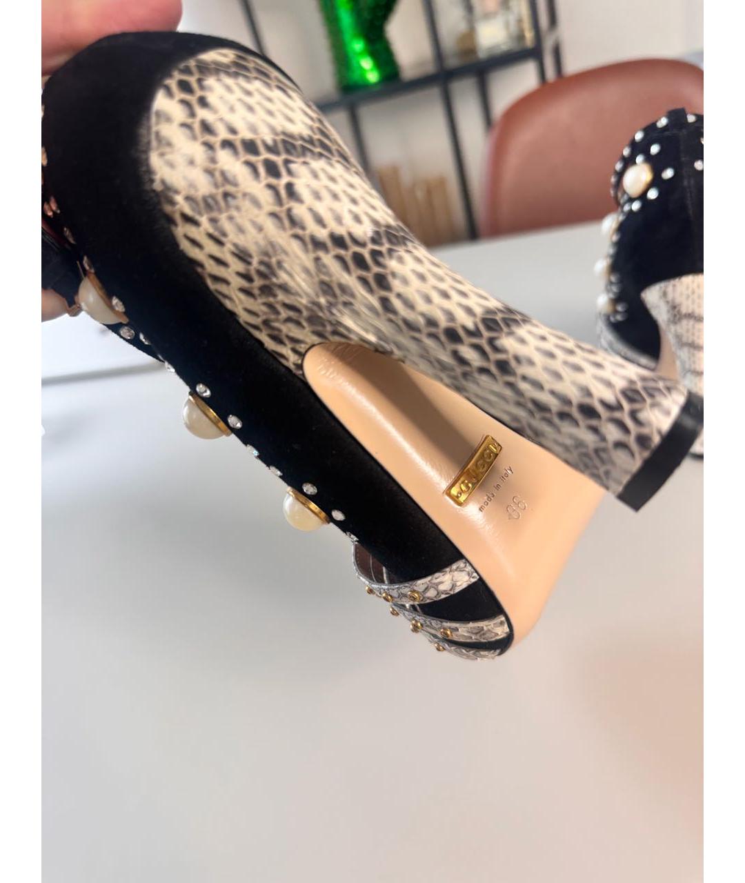 GUCCI Черные замшевые туфли, фото 6