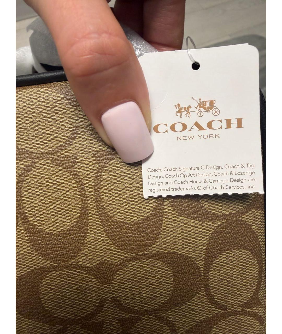 COACH Бежевая сумка на плечо, фото 3