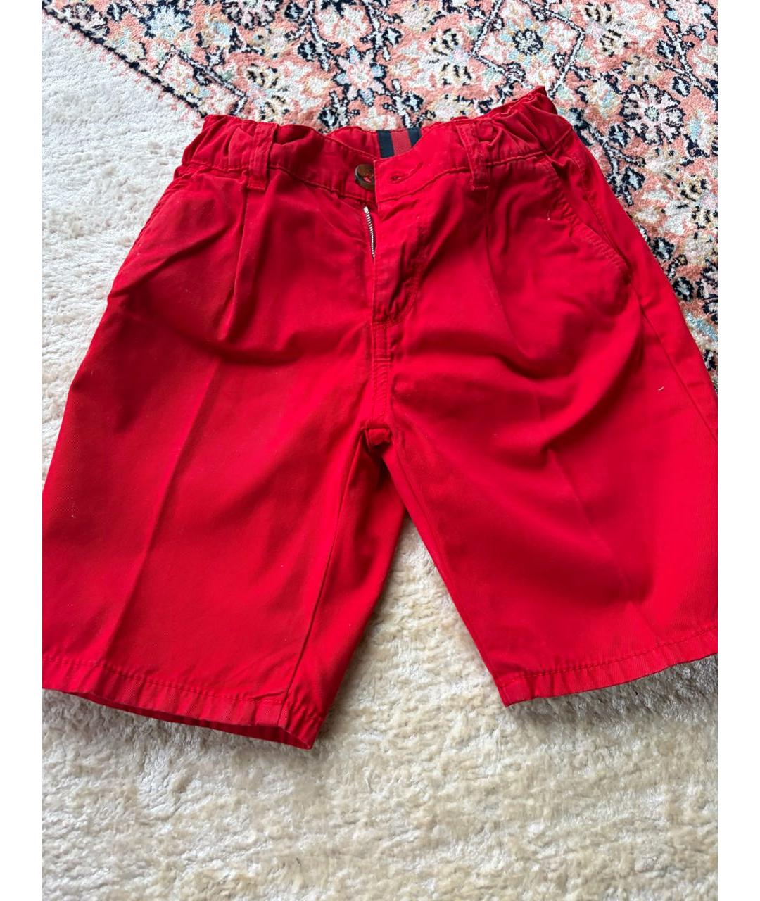 GUCCI KIDS Красные хлопковые детские шорты, фото 5