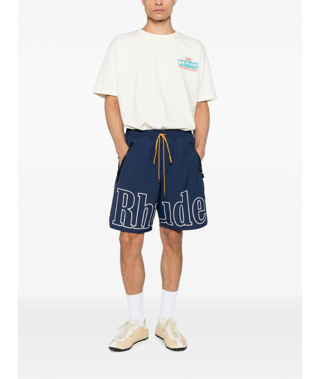 RHUDE Синие шорты, фото 2