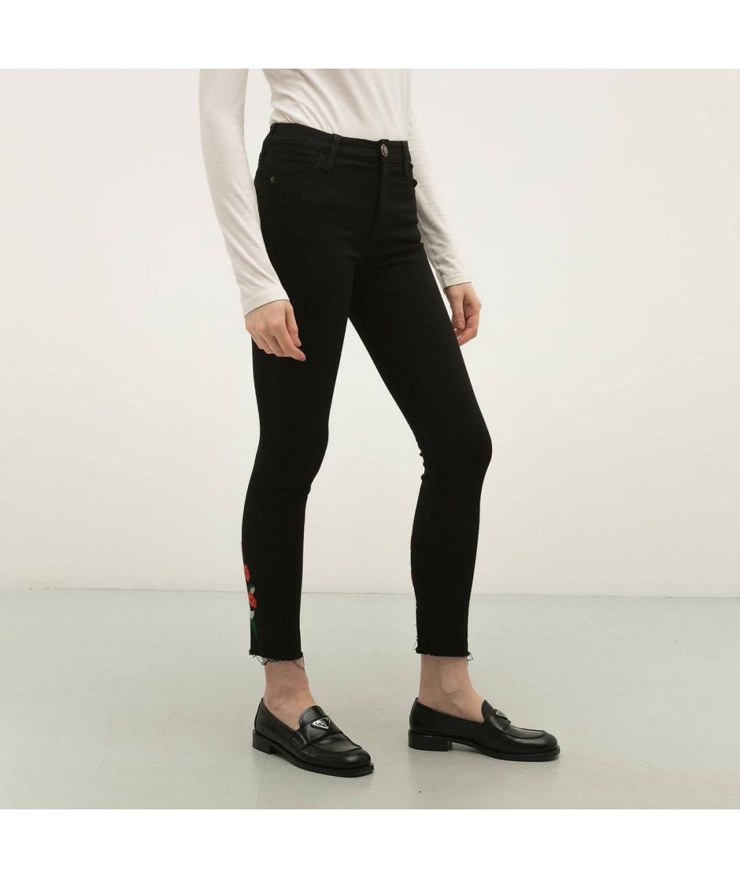 GUCCI Черные хлопко-эластановые джинсы слим, фото 3
