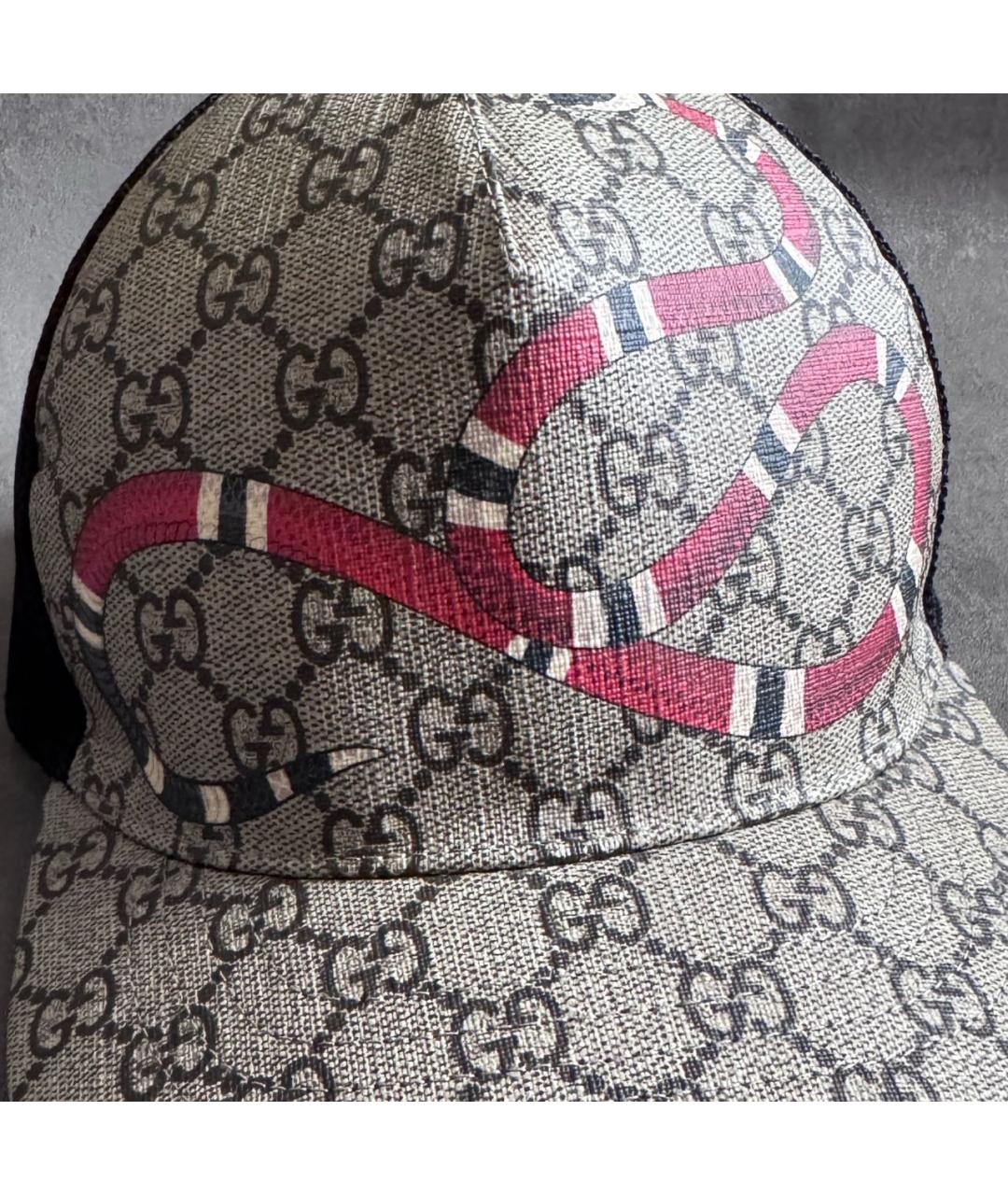 GUCCI Коричневая синтетическая кепка/бейсболка, фото 4