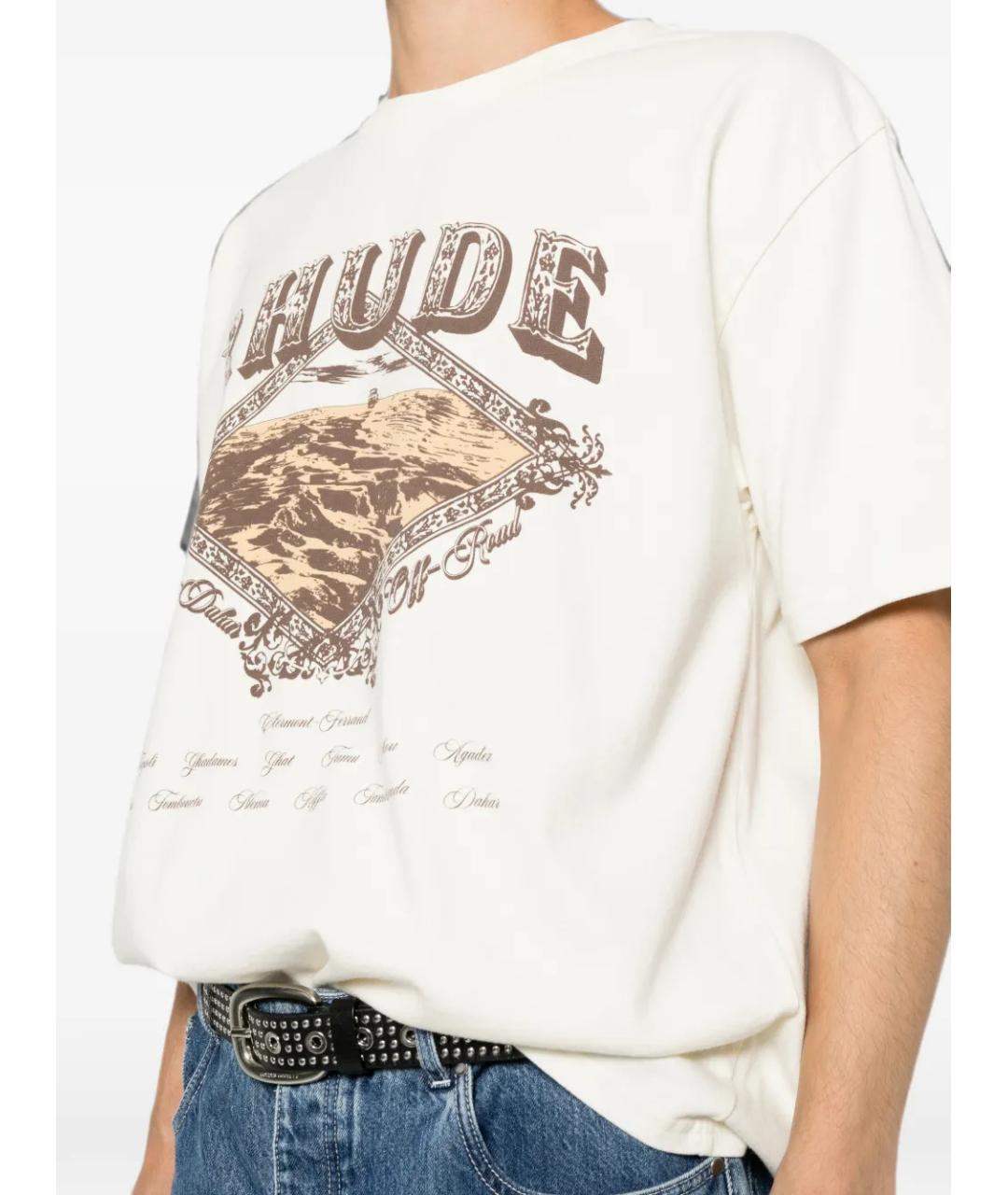 RHUDE Белая хлопковая футболка, фото 5