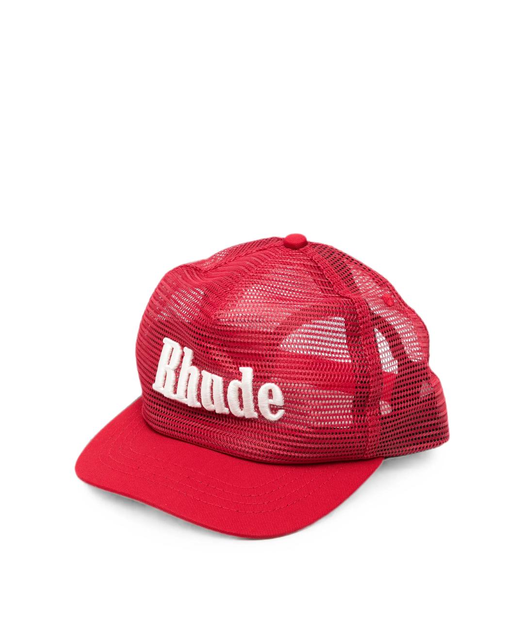 RHUDE Красная синтетическая кепка/бейсболка, фото 1