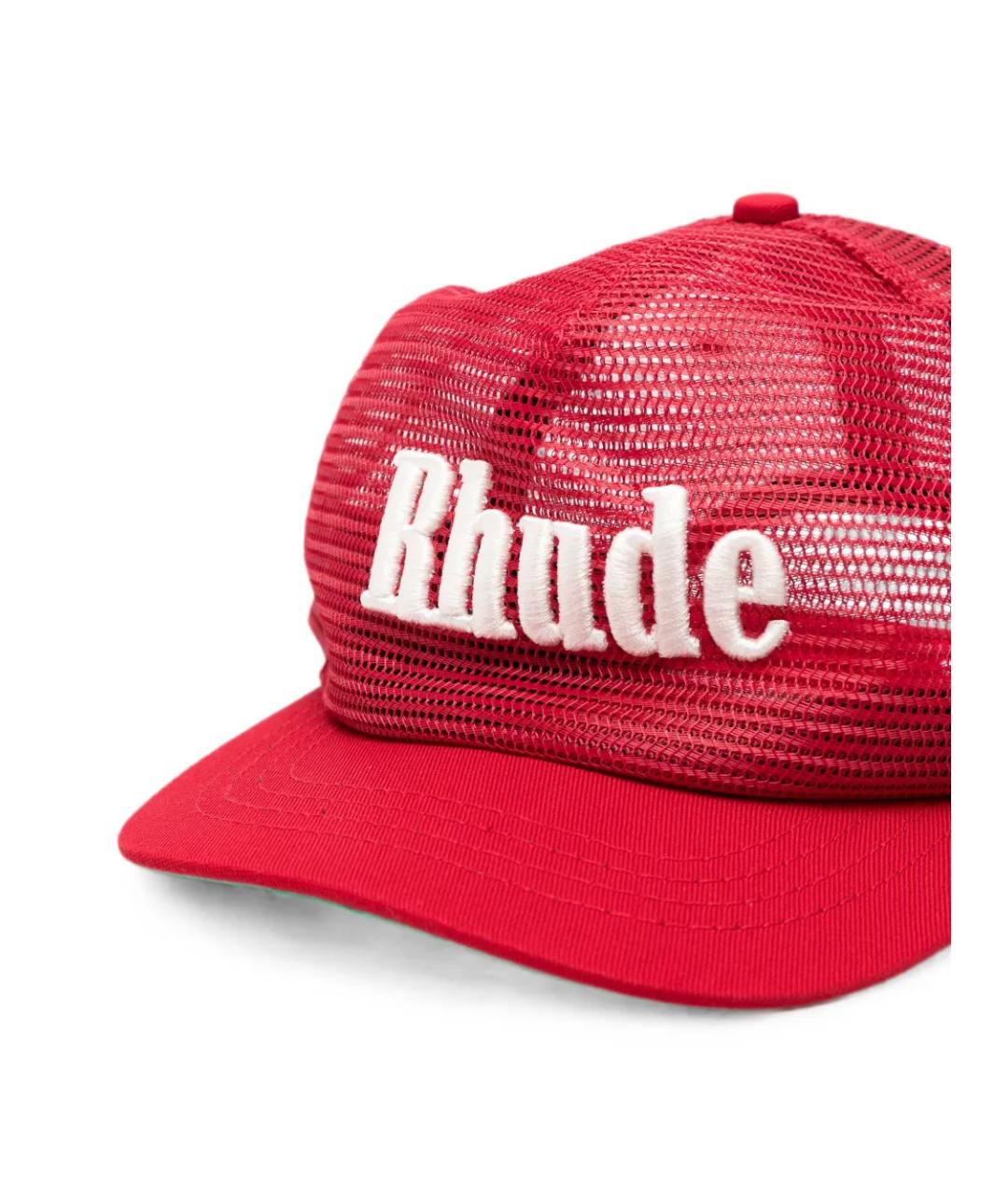 RHUDE Красная синтетическая кепка/бейсболка, фото 3