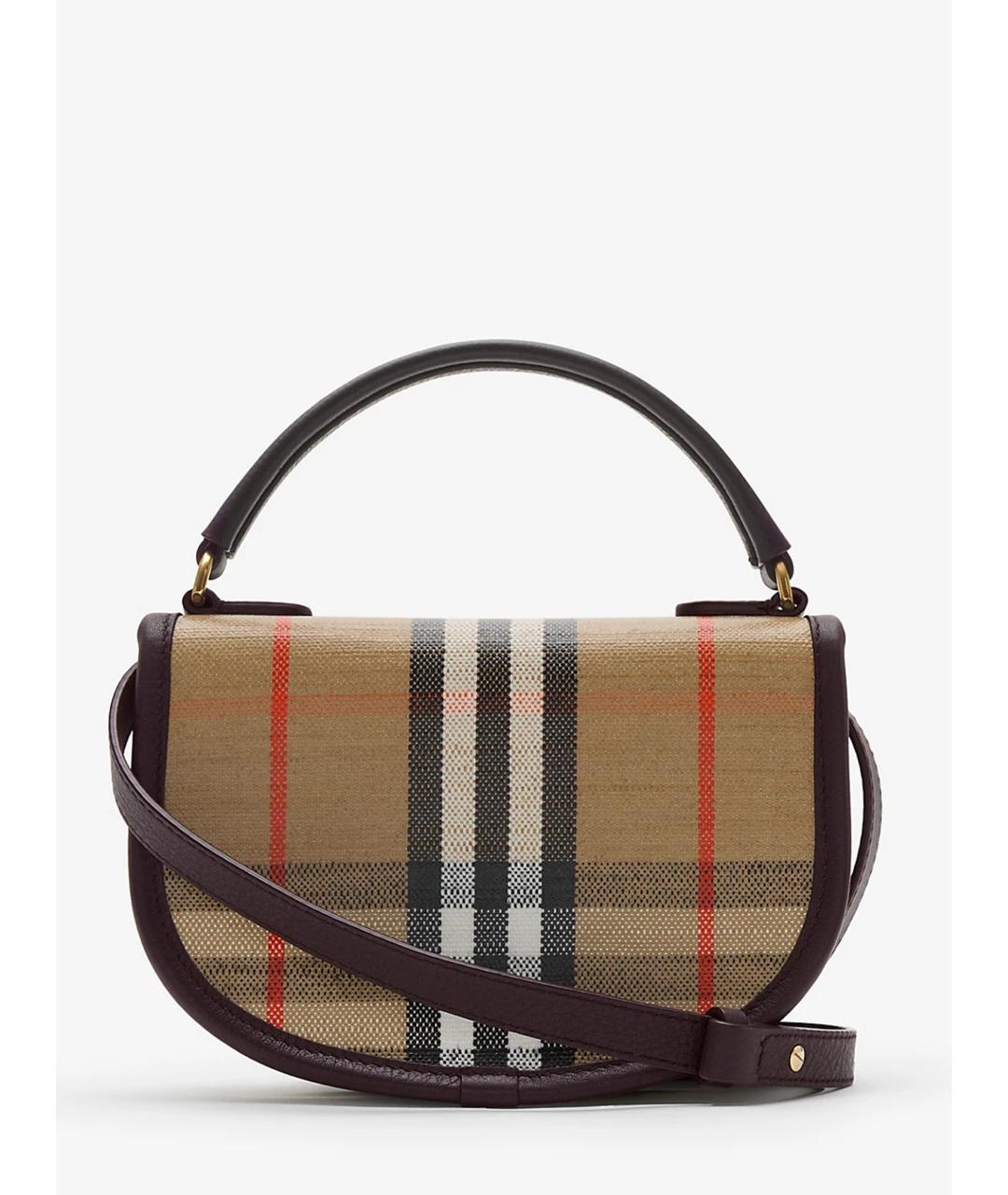 BURBERRY Бежевая хлопковая сумка с короткими ручками, фото 5