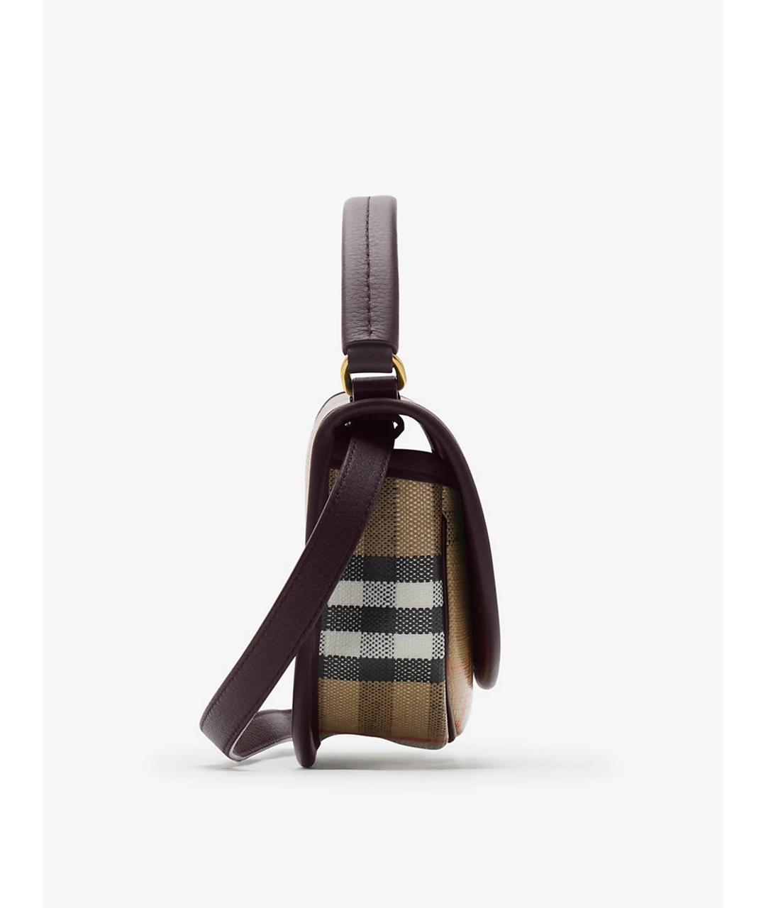 BURBERRY Бежевая хлопковая сумка с короткими ручками, фото 4