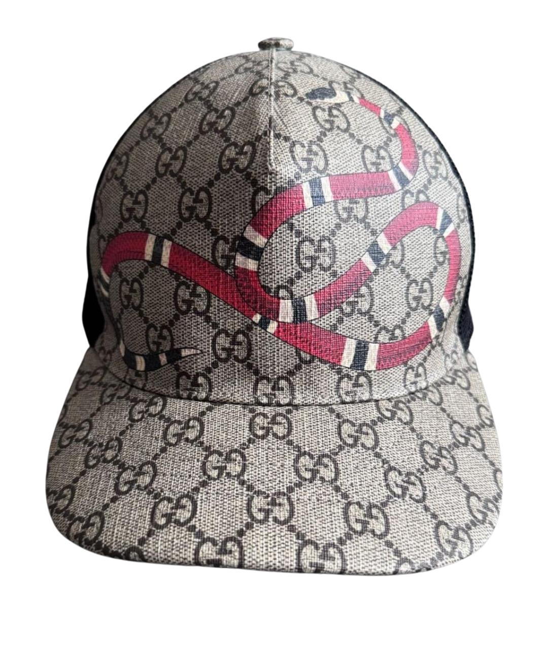 GUCCI Коричневая синтетическая кепка, фото 1