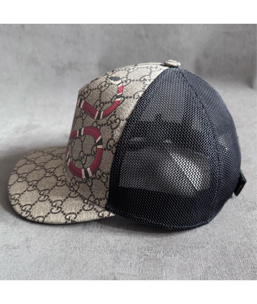 GUCCI Коричневая синтетическая кепка, фото 3