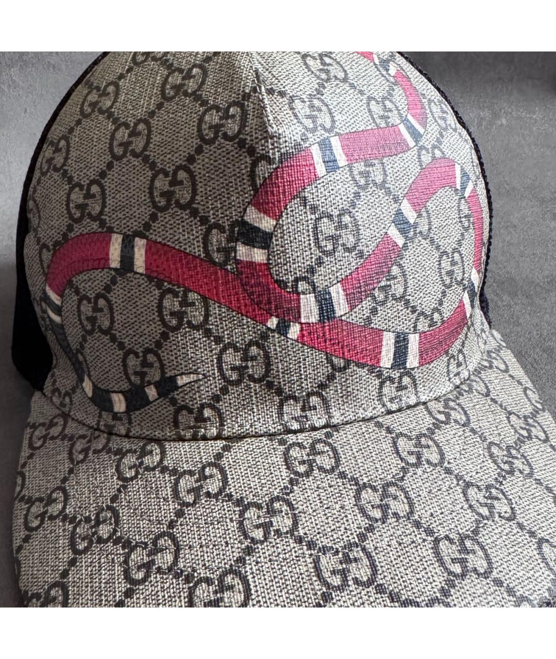 GUCCI Коричневая синтетическая кепка, фото 4