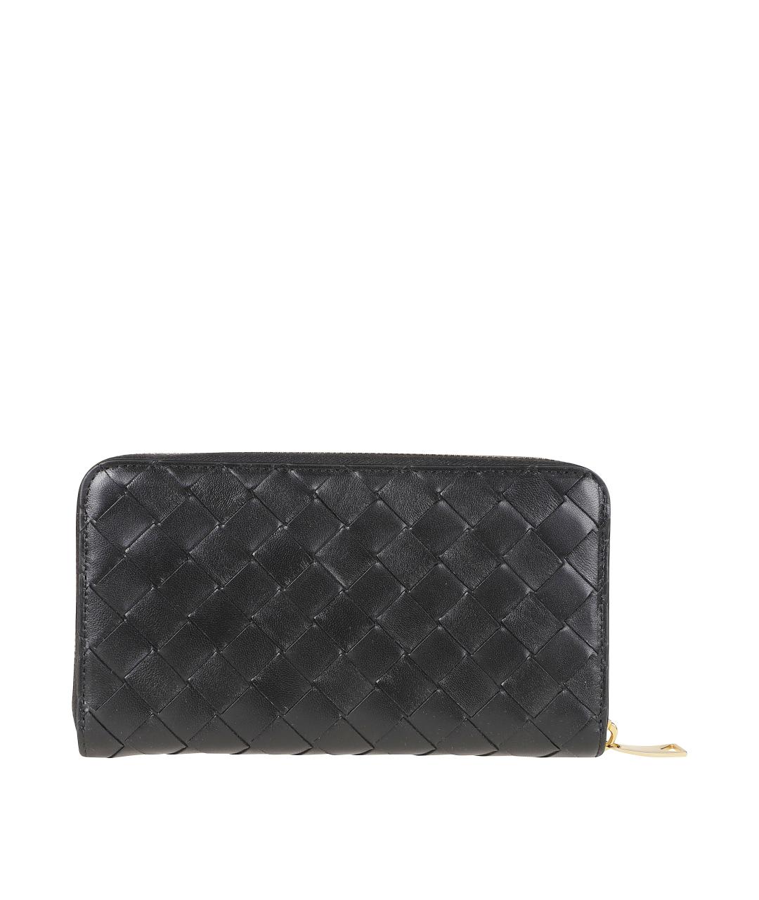 BOTTEGA VENETA Черный кожаный кошелек, фото 2