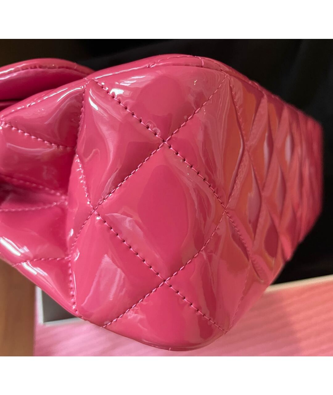 CHANEL PRE-OWNED Розовая сумка тоут из лакированной кожи, фото 6