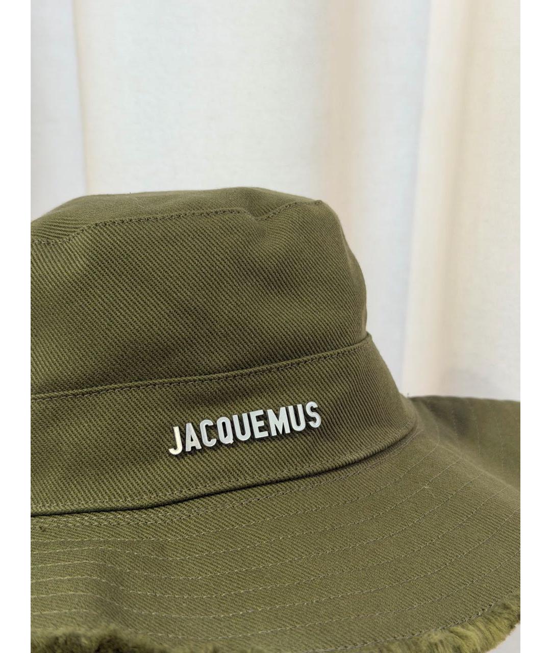 JACQUEMUS Зеленая хлопковая панама, фото 3