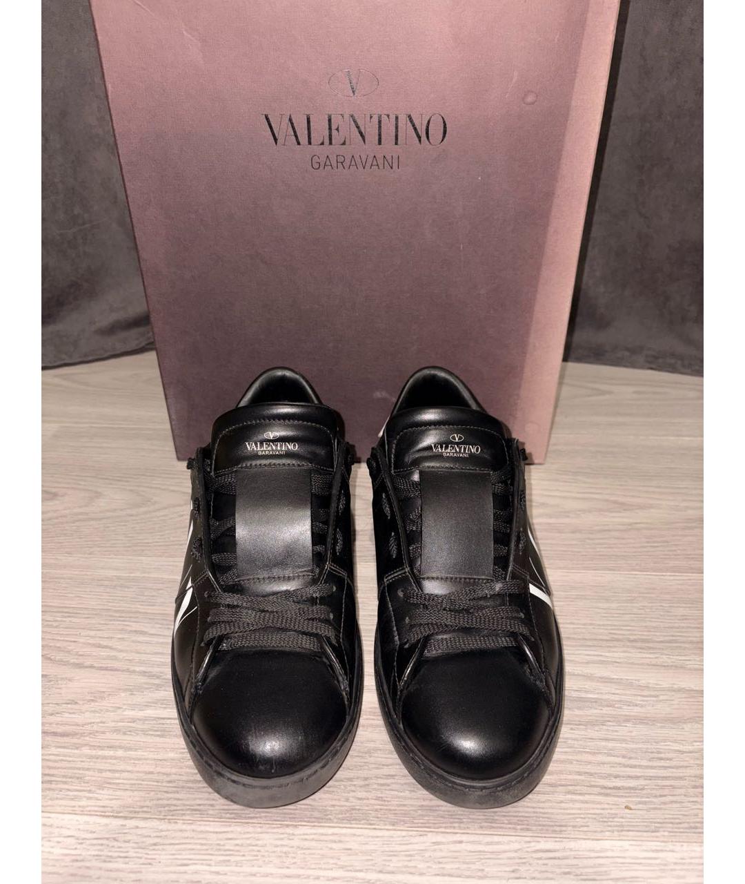 VALENTINO Черные низкие кроссовки / кеды, фото 2