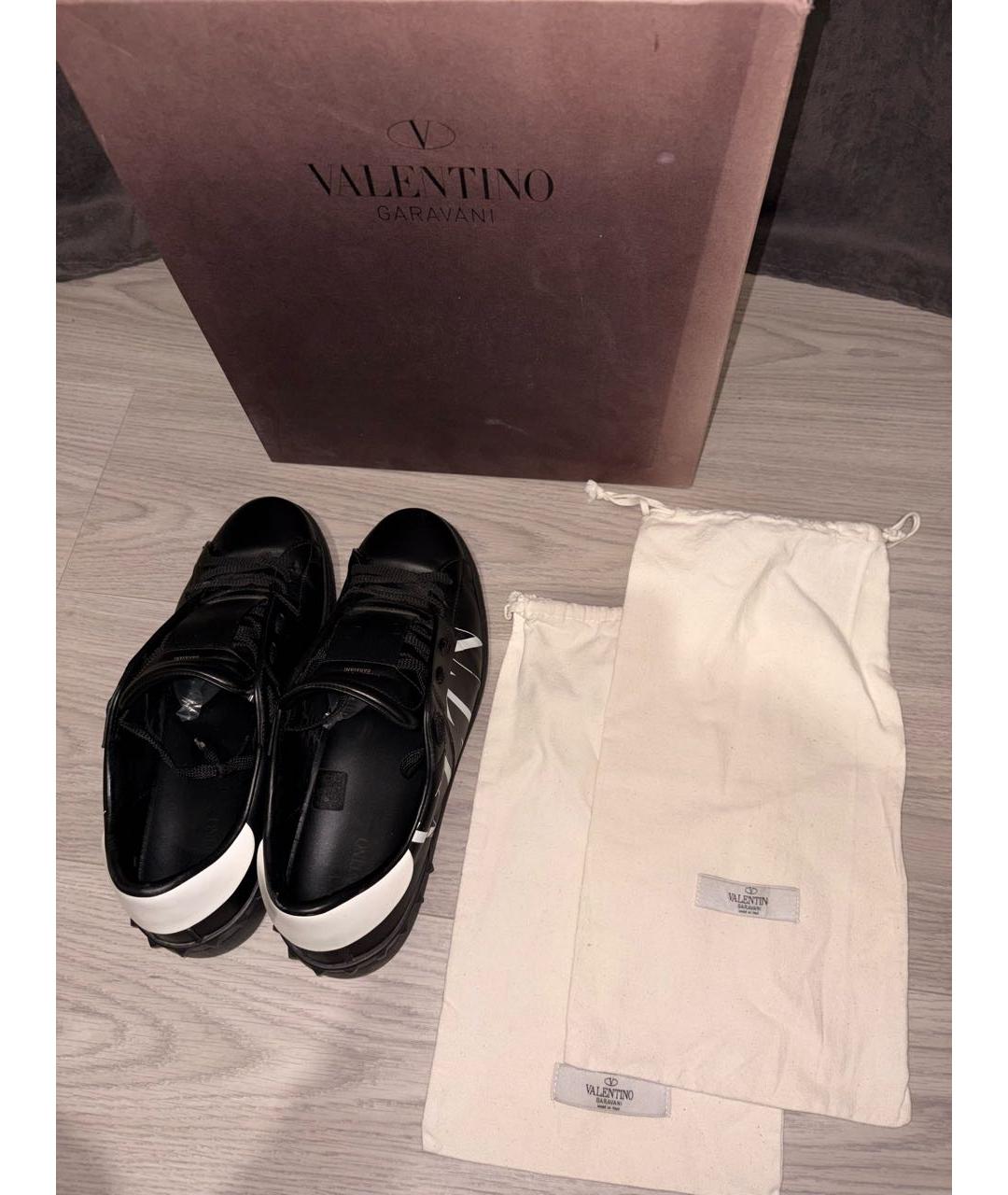 VALENTINO Черные низкие кроссовки / кеды, фото 5
