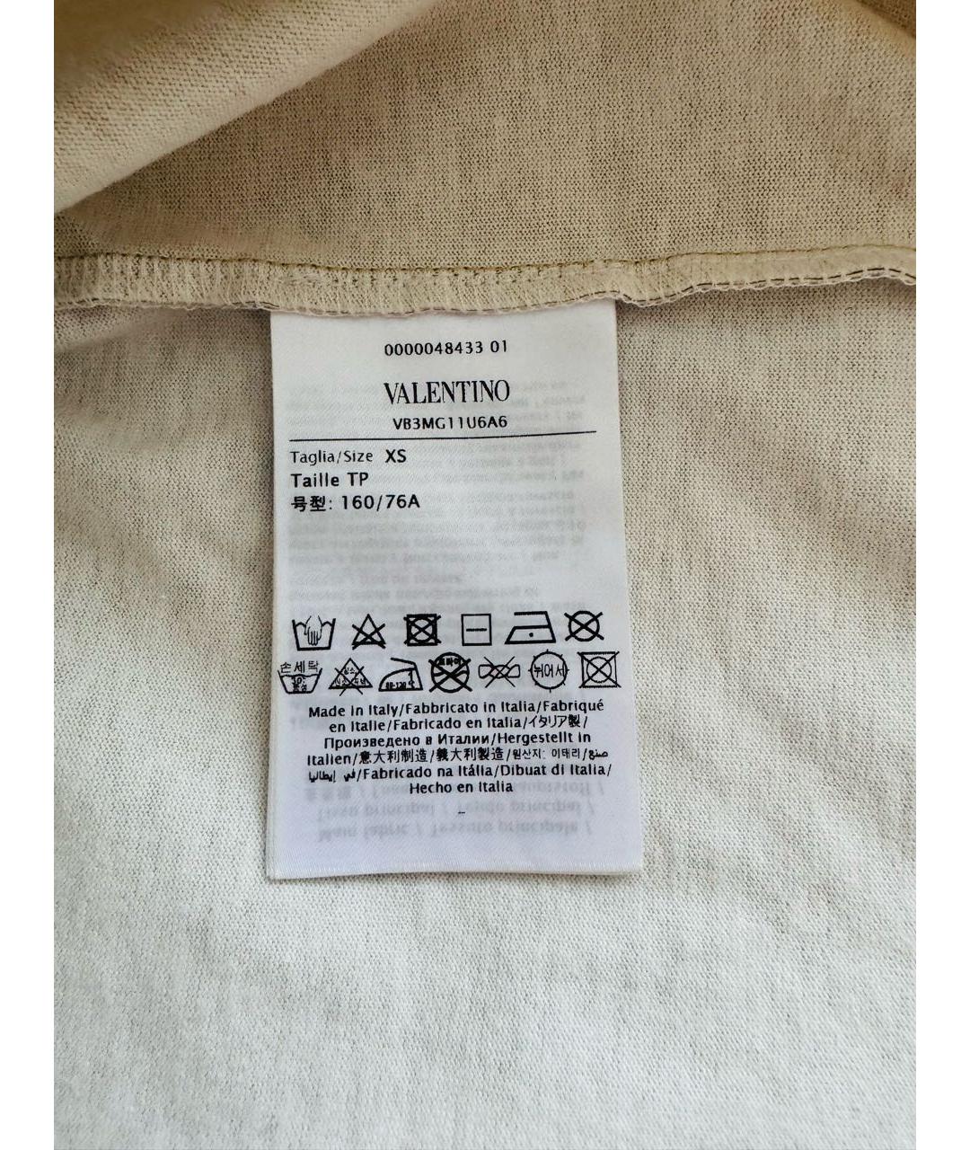 VALENTINO Золотая футболка, фото 3