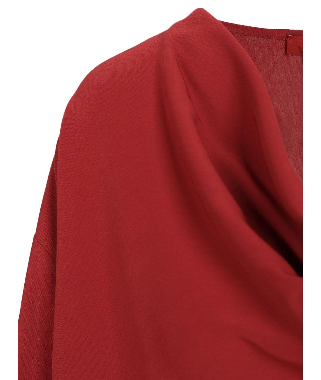 MAX MARA STUDIO Бордовая ацетатная блузы, фото 4