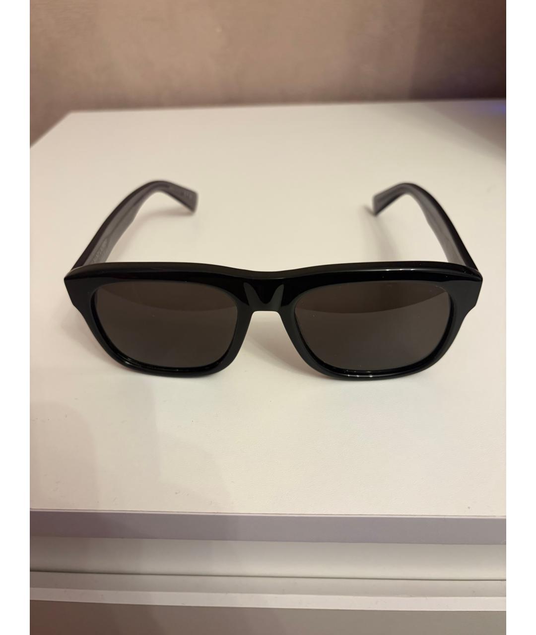 SAINT LAURENT Черные пластиковые солнцезащитные очки, фото 4