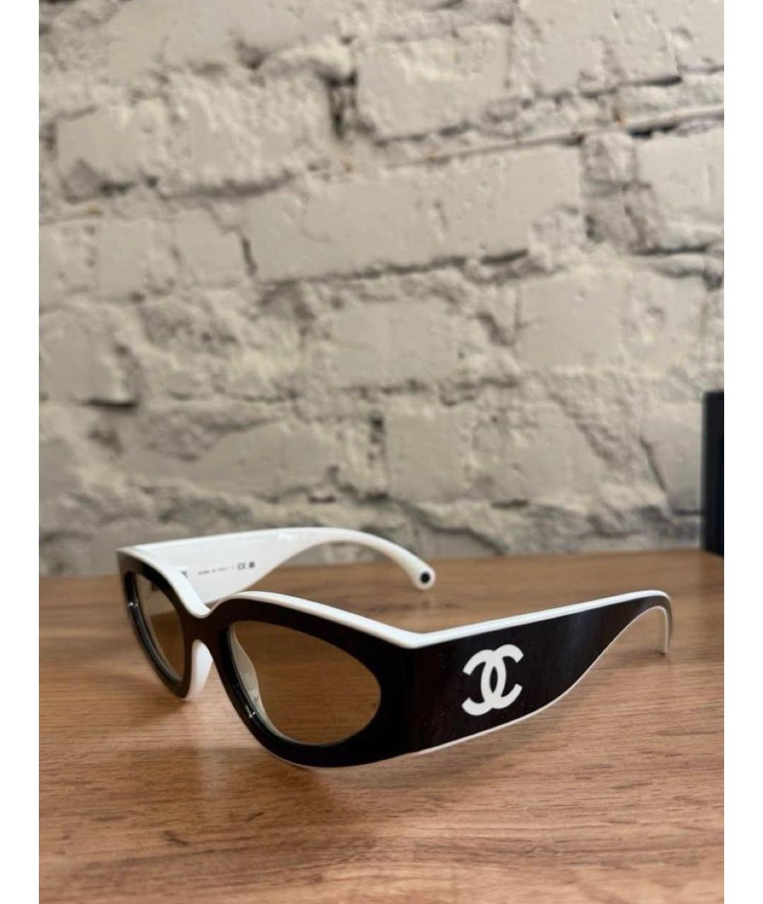 CHANEL Черные пластиковые солнцезащитные очки, фото 2