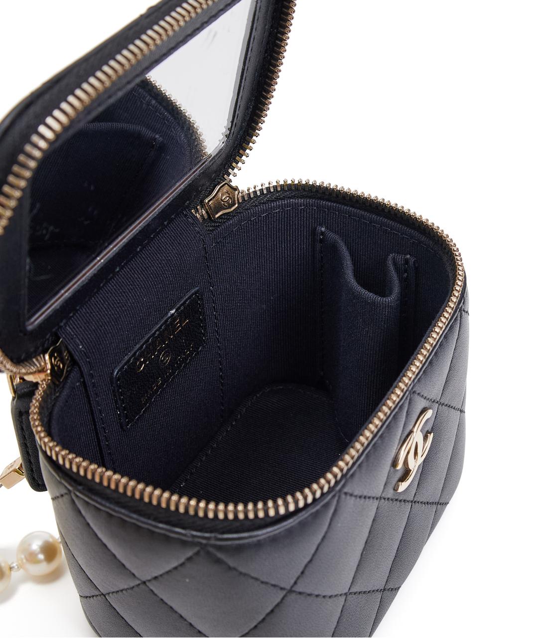 CHANEL Черная кожаная сумка через плечо, фото 4