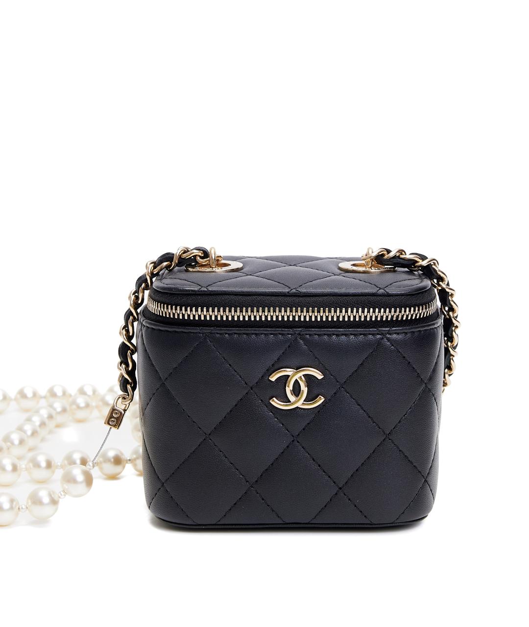 CHANEL Черная кожаная сумка через плечо, фото 8