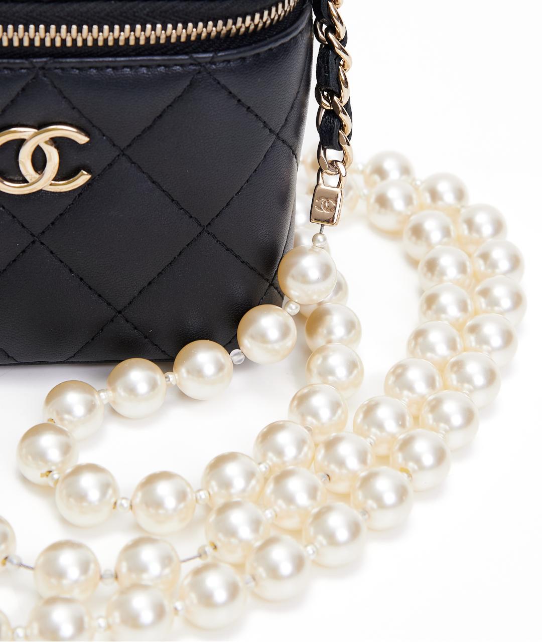 CHANEL Черная кожаная сумка через плечо, фото 6