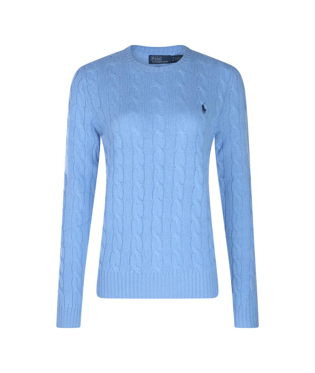 POLO RALPH LAUREN Голубой шерстяной джемпер / свитер, фото 1