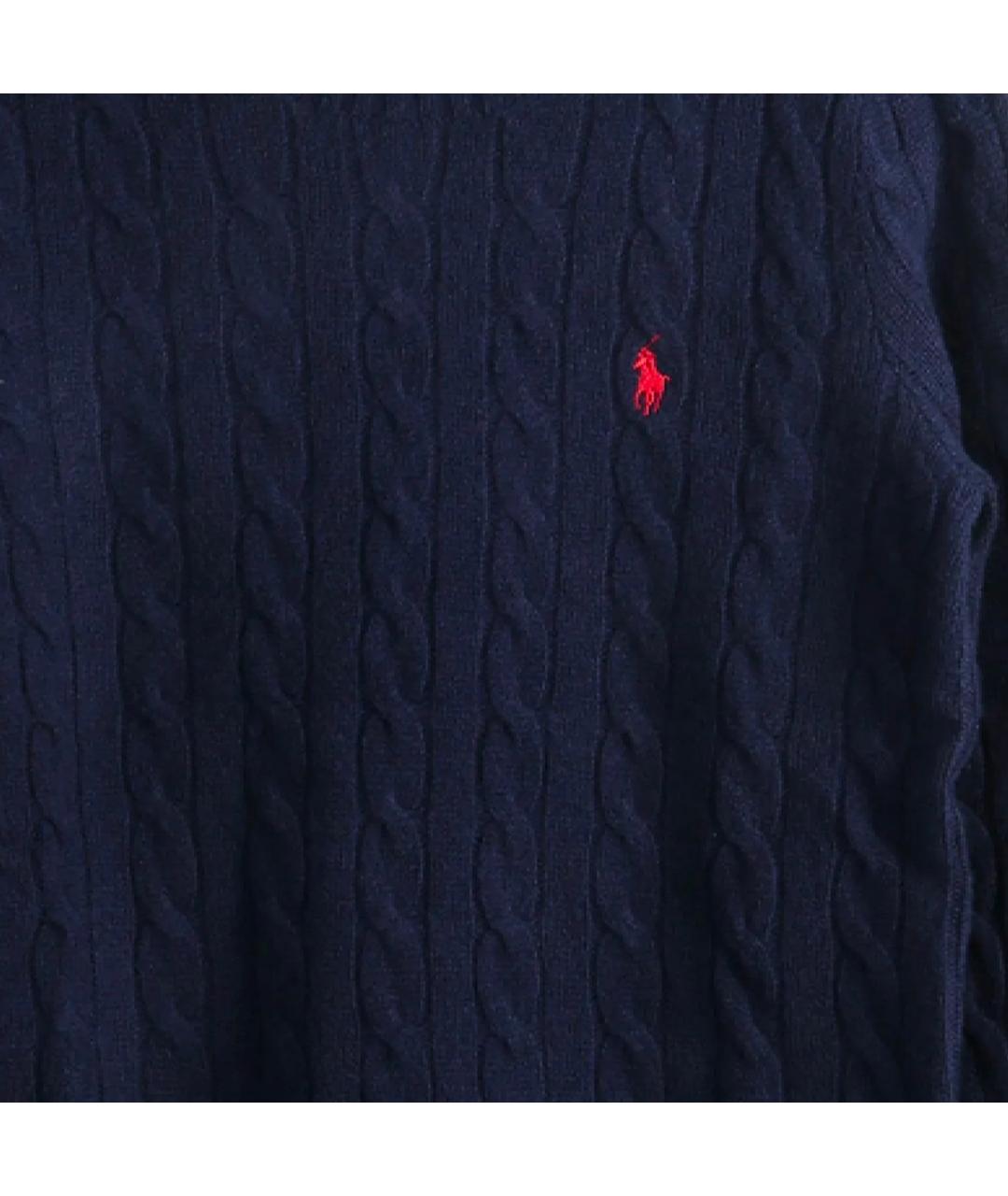 POLO RALPH LAUREN Темно-синий шерстяной джемпер / свитер, фото 3
