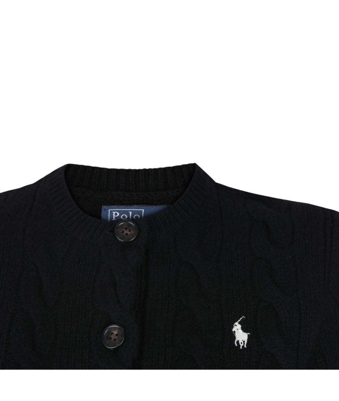 POLO RALPH LAUREN Черный шерстяной кардиган, фото 3