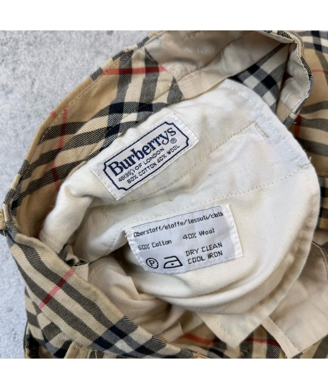 BURBERRY Бежевые хлопковые повседневные брюки, фото 4