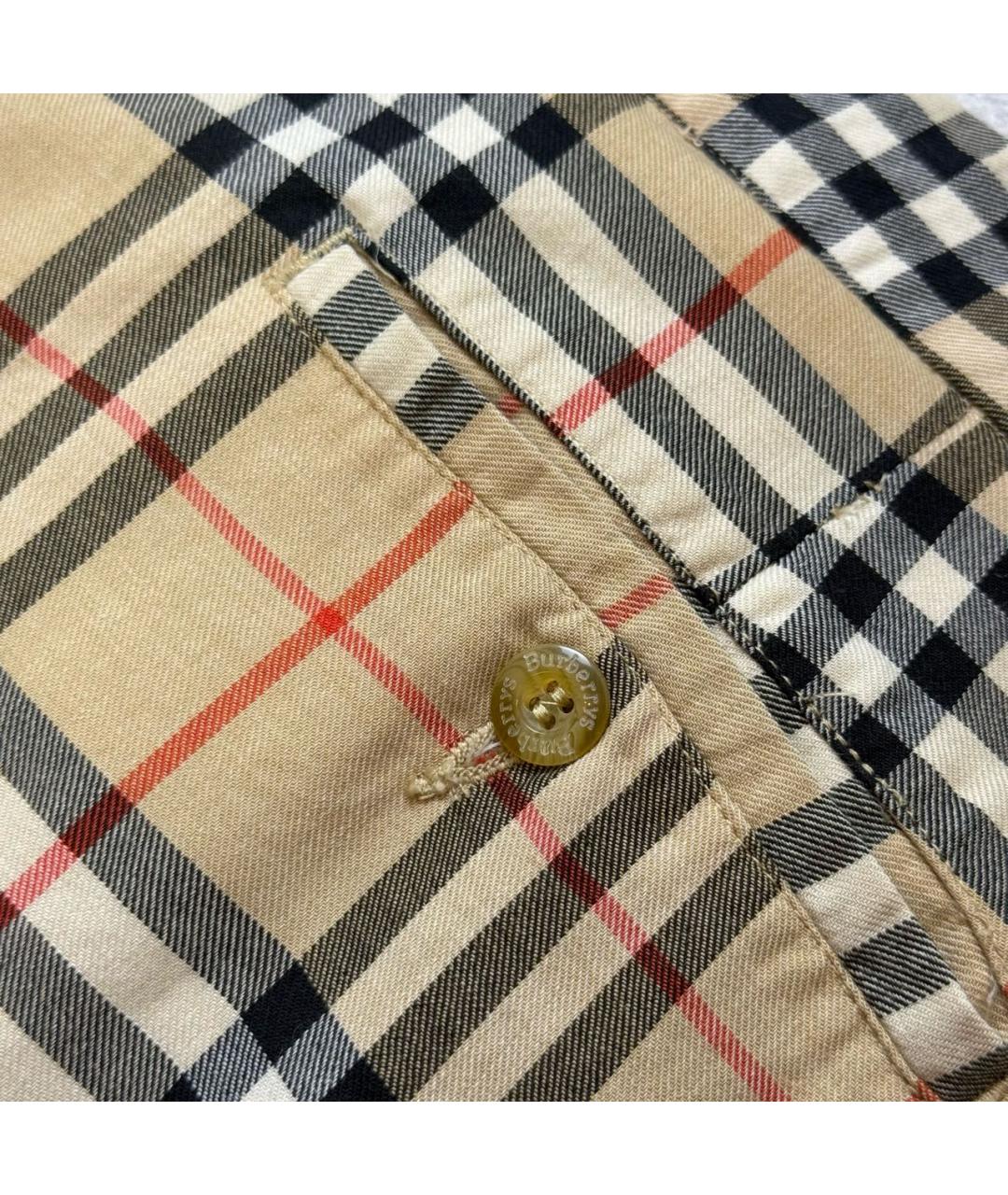 BURBERRY Бежевые хлопковые повседневные брюки, фото 7
