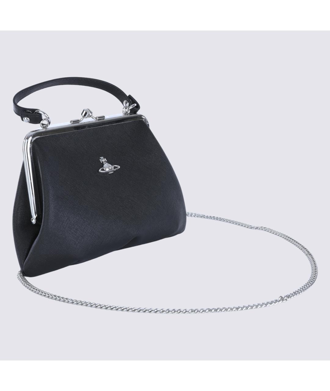 VIVIENNE WESTWOOD Черная сумка тоут из искусственной кожи, фото 3