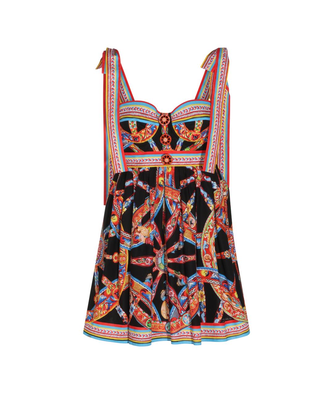 DOLCE&GABBANA Мульти хлопковое вечернее платье, фото 1