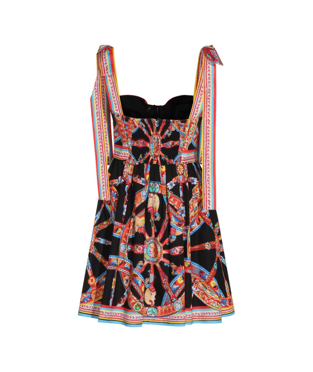 DOLCE&GABBANA Мульти хлопковое вечернее платье, фото 2