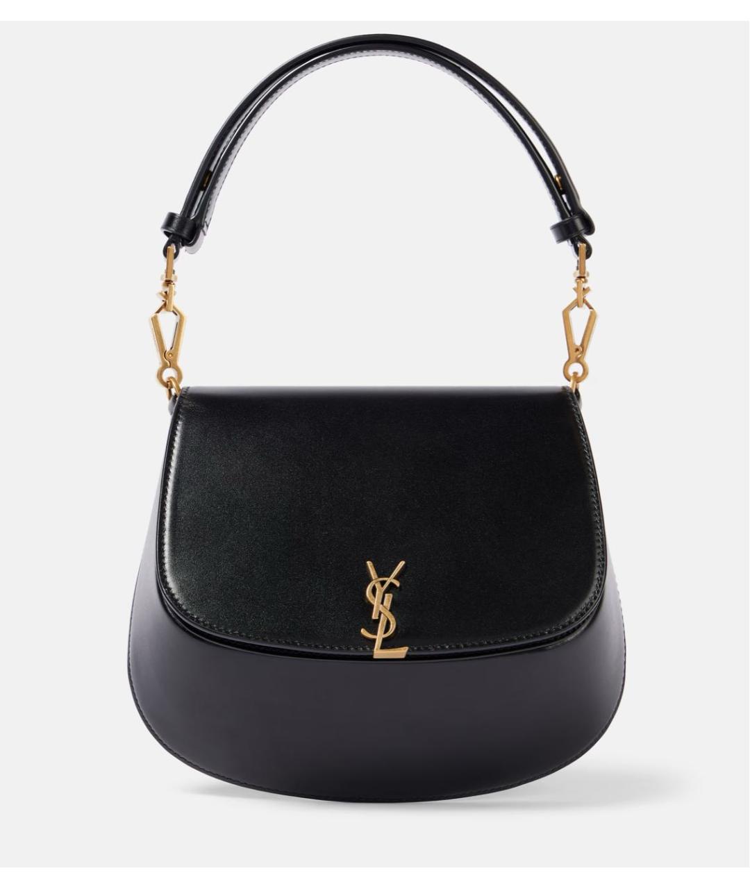 SAINT LAURENT Черная кожаная сумка через плечо, фото 9