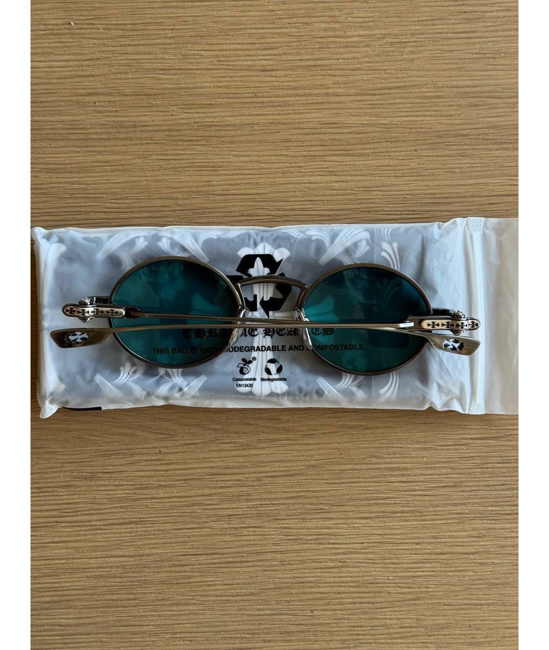 CHROME HEARTS Серебряные металлические солнцезащитные очки, фото 4