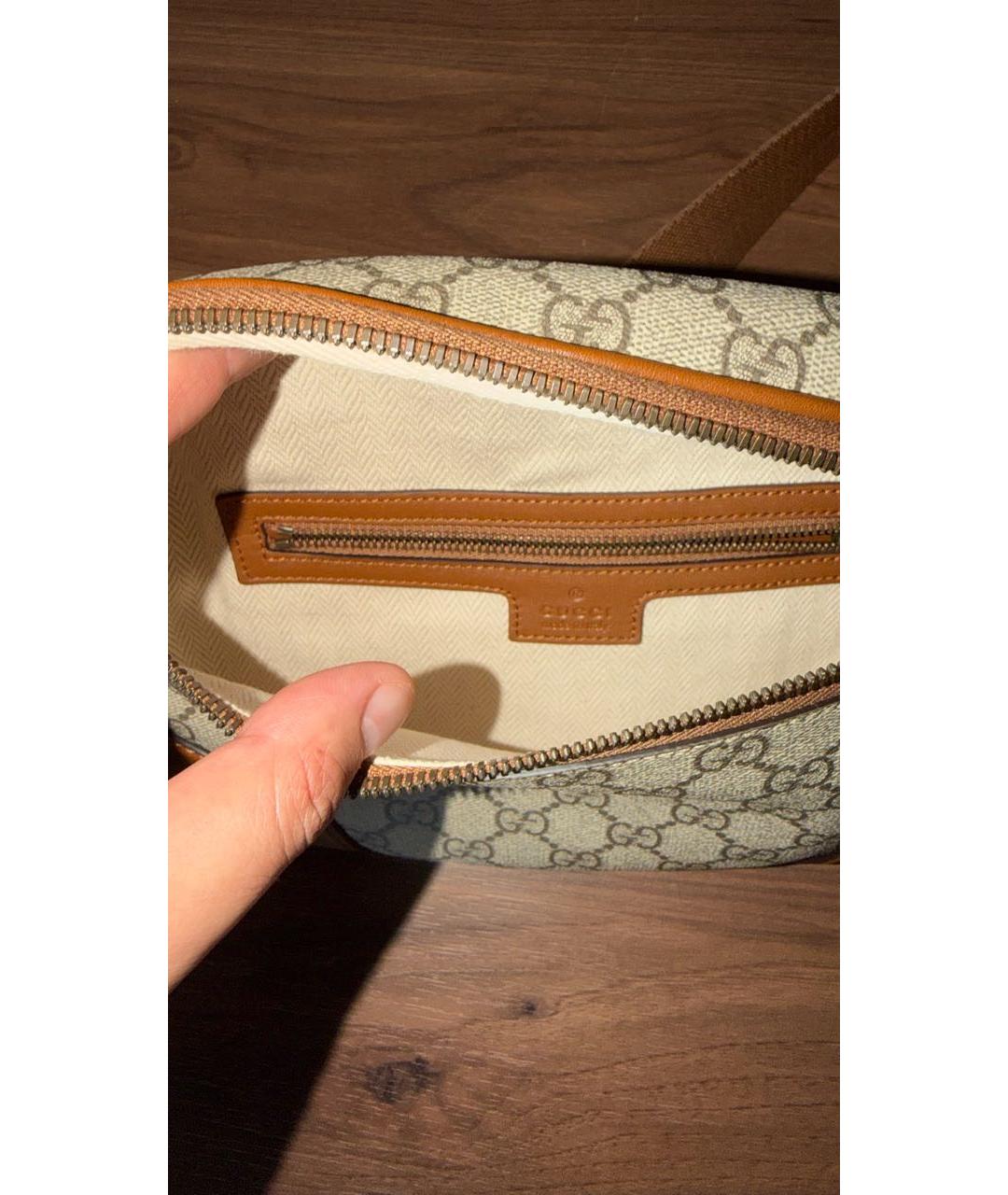 GUCCI Бежевая поясная сумка, фото 7