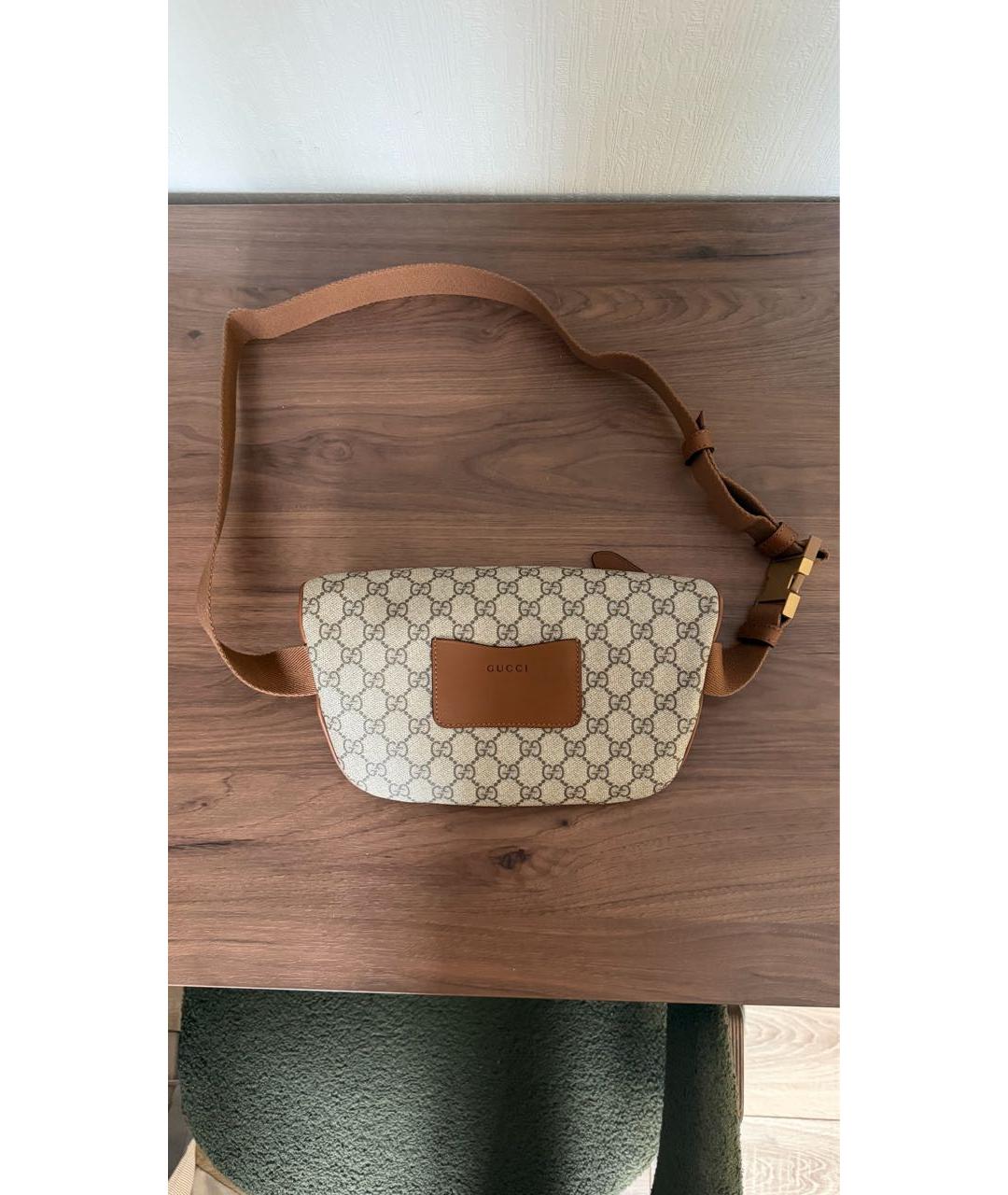 GUCCI Бежевая поясная сумка, фото 5