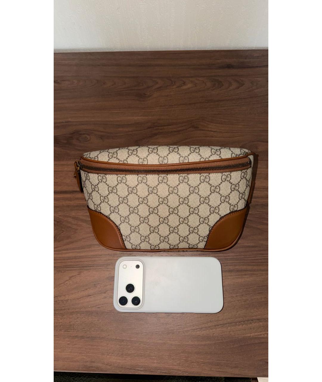 GUCCI Бежевая поясная сумка, фото 2
