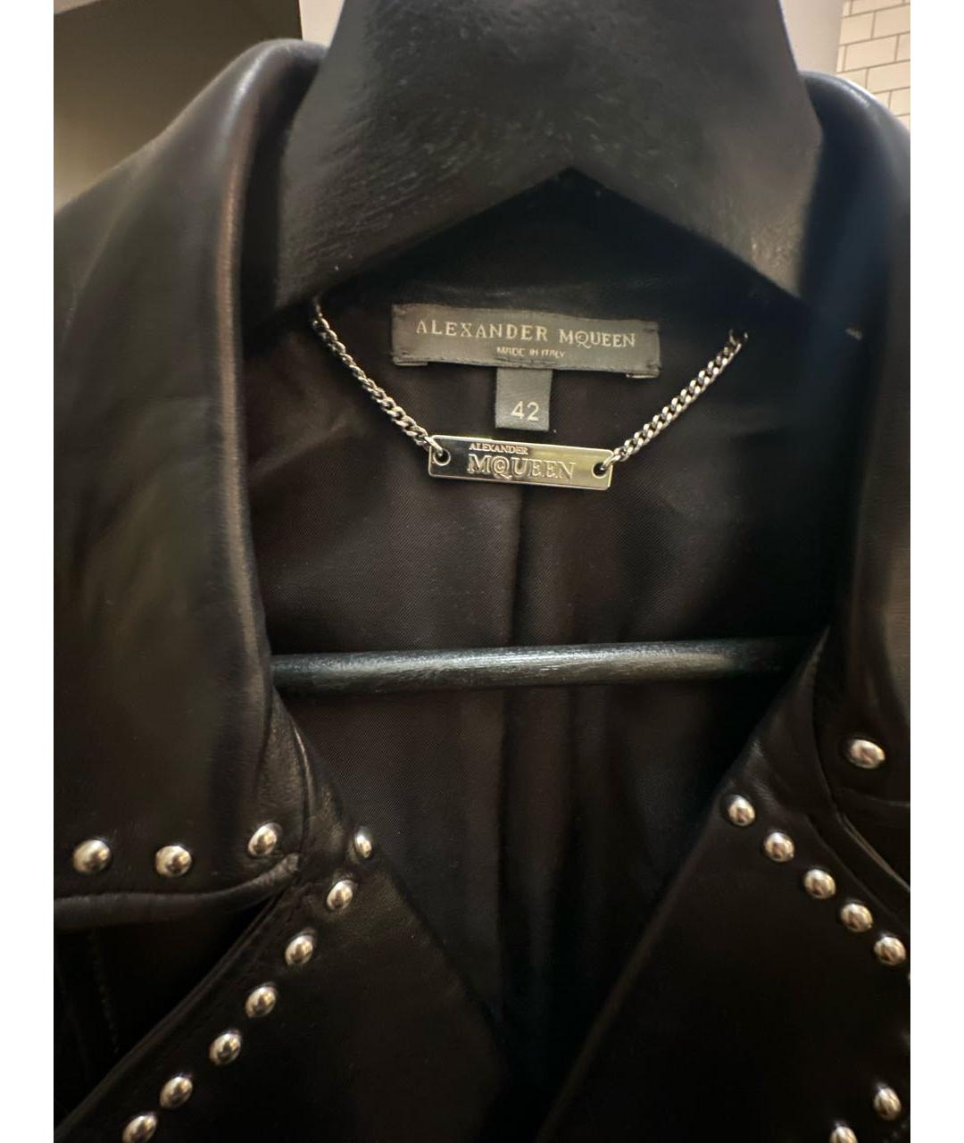 ALEXANDER MCQUEEN Черная кожаная куртка, фото 3