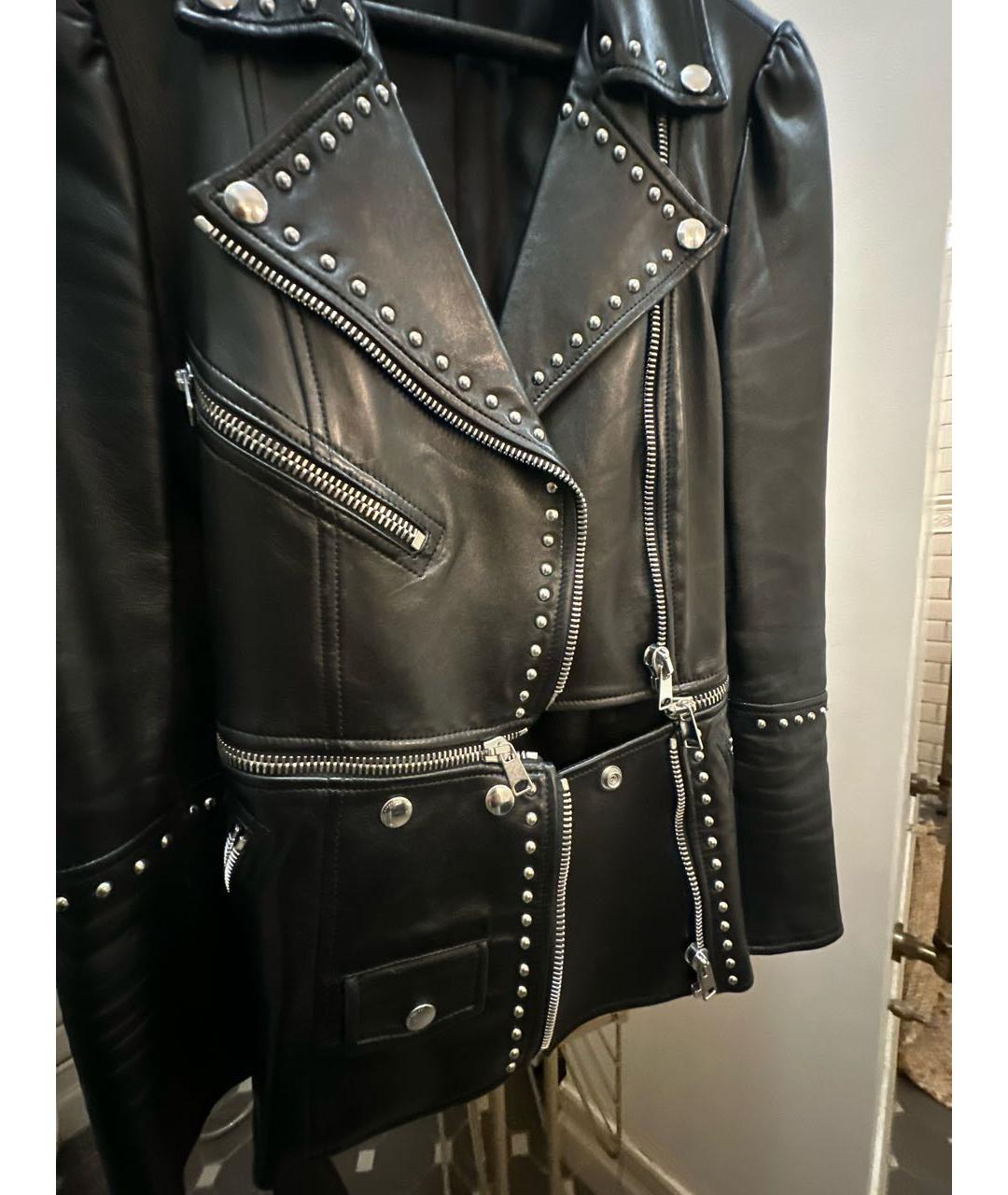 ALEXANDER MCQUEEN Черная кожаная куртка, фото 4