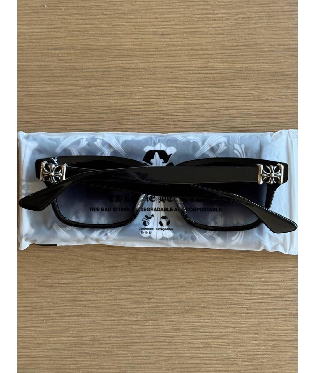 CHROME HEARTS Черные пластиковые солнцезащитные очки, фото 3