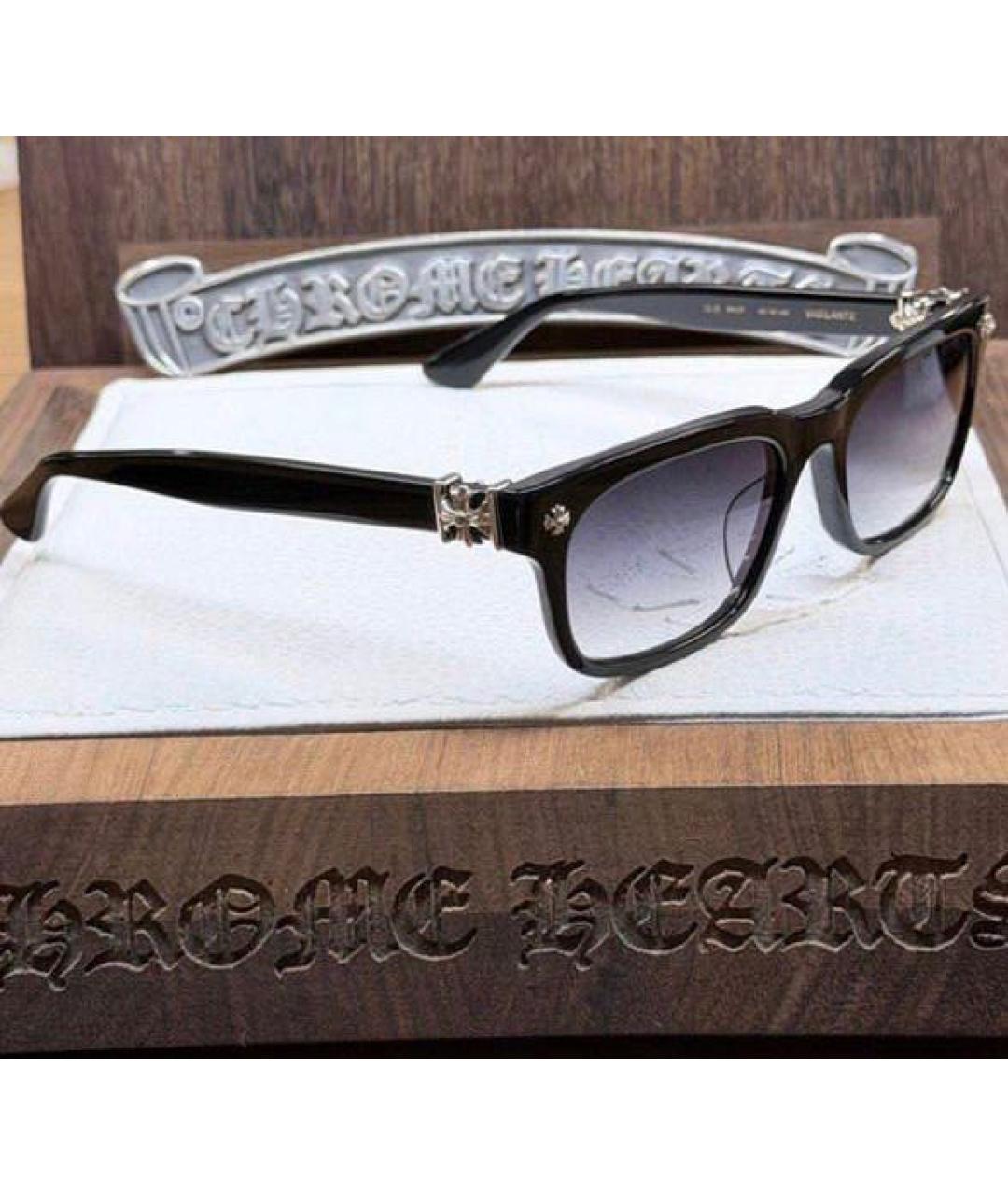 CHROME HEARTS Черные пластиковые солнцезащитные очки, фото 2