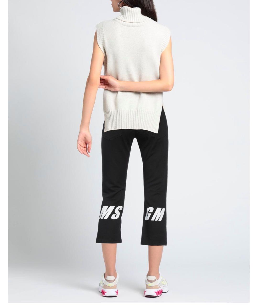 MSGM Черные хлопковые прямые джинсы, фото 6