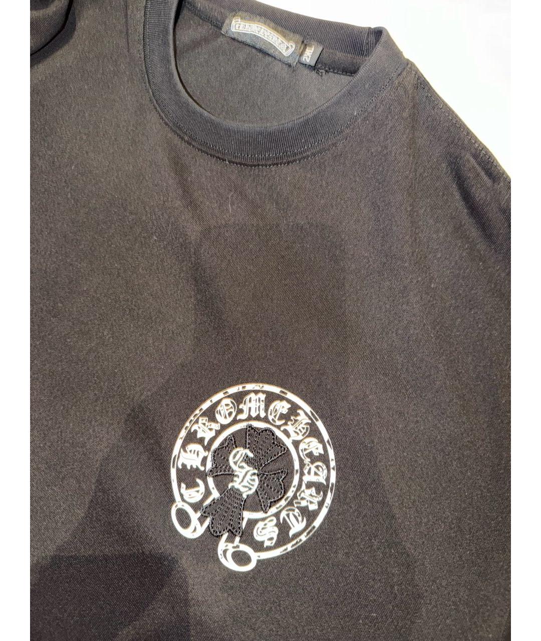 CHROME HEARTS Черная хлопковая футболка, фото 4