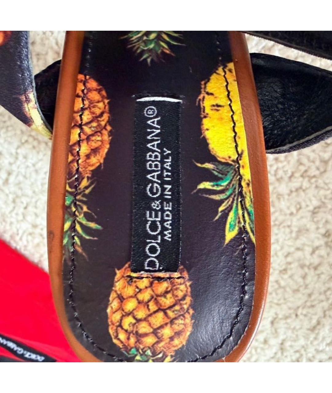 DOLCE&GABBANA Мульти кожаные босоножки, фото 5