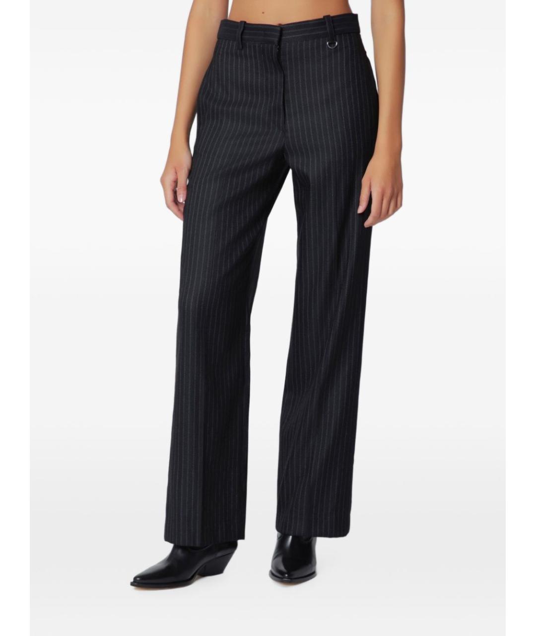 ISABEL MARANT Мульти шерстяные прямые брюки, фото 4
