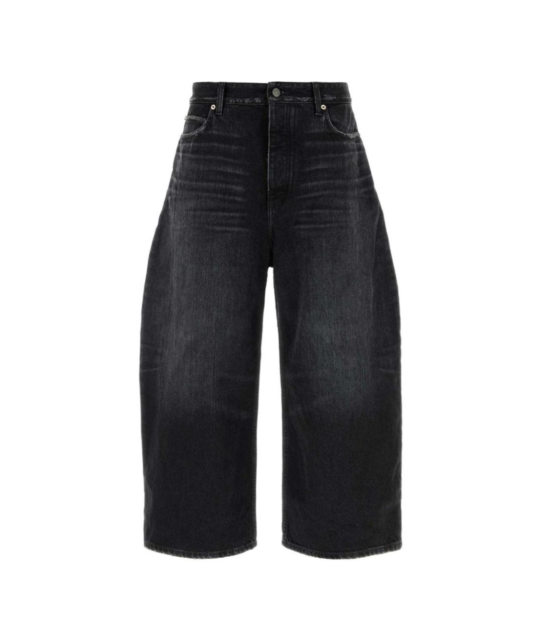 BALENCIAGA Черные хлопковые прямые джинсы, фото 1