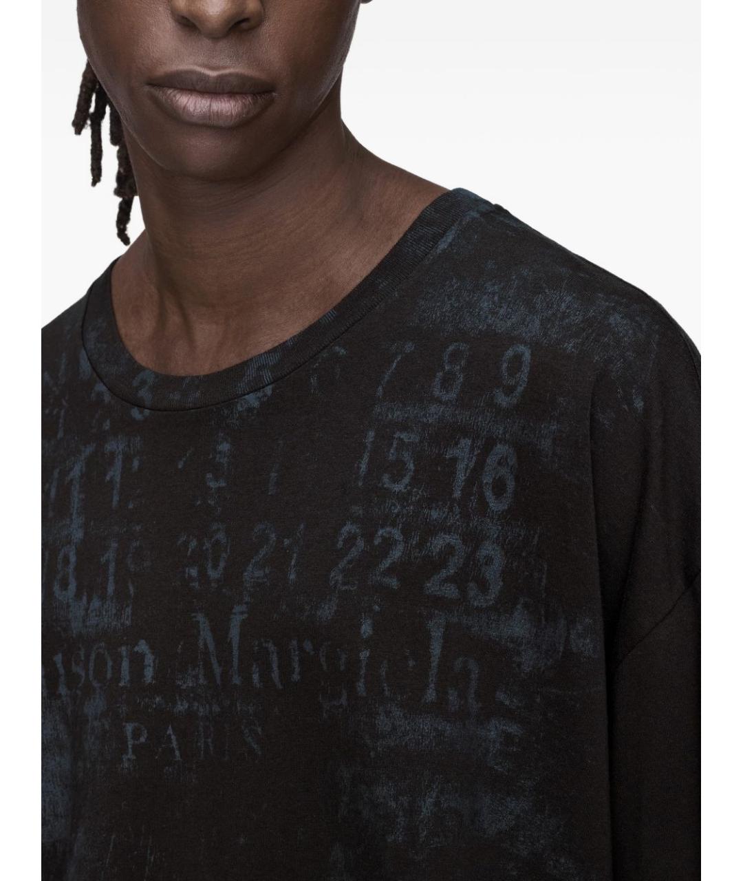 MAISON MARGIELA Черная хлопковая футболка, фото 3